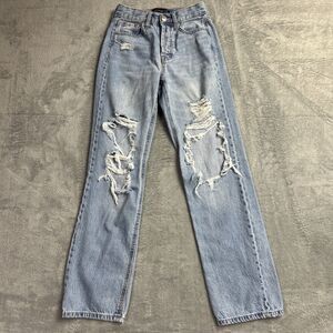 Aeropostale 90's Baggy Womens Jeans Sz. 00 Distressed Mom Jeans
